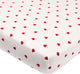 Meyco baby sweet heart hoeslaken boxmatras - white red - 75x95cm