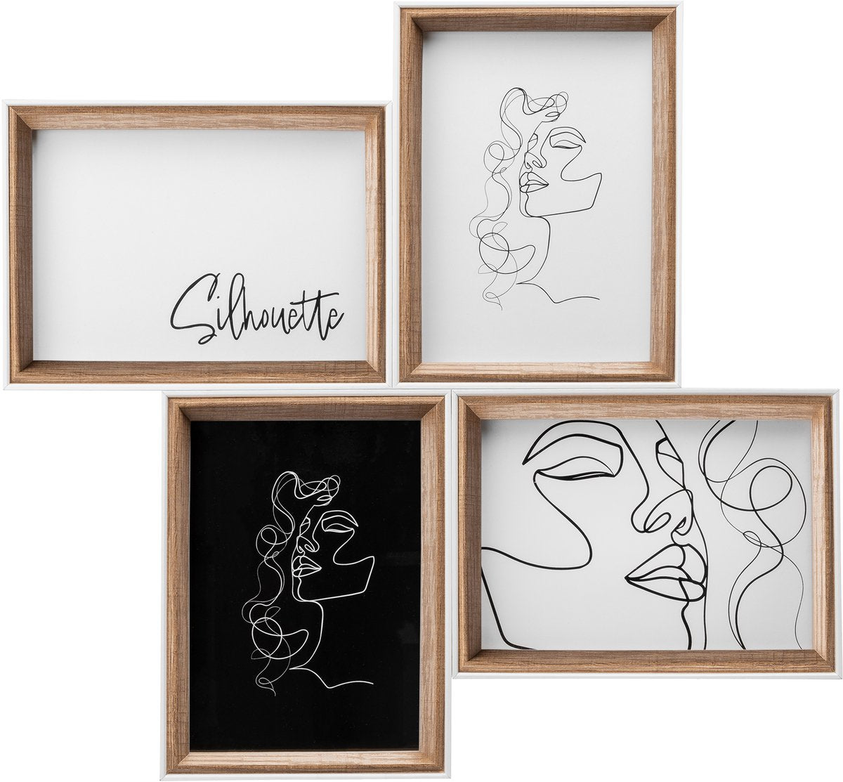 Silhouette Walther - gallery con cornice in legno - misura foto 4x13x18 cm - faggio