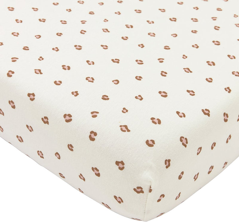 Meyco lenzuolo con angoli mini pantera per co-letto - rosa tenue - 50x90 cm