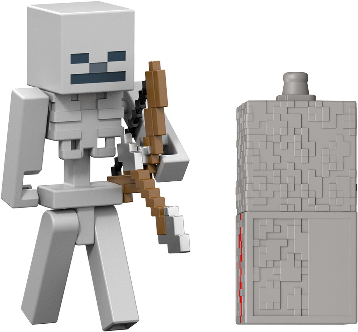 Action figure e set di accessori Mattel Minecraft Redstone Charged Skeleton