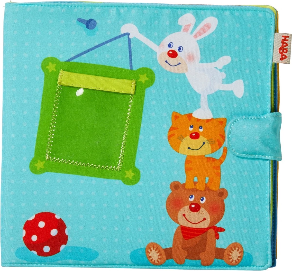 Haba baby book album fotografico compagni di gioco blu 20 x 20 cm