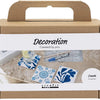 Creativ company mini hobbyset decoratie porseleinen onderzetters blauw
