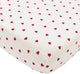 Lenzuolo con angoli per culla Meyco Baby Sweet Heart - bianco rosso - 40x80 90 cm