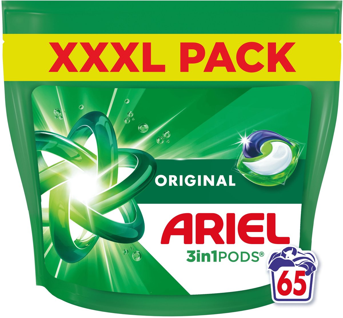 Ariel 3in1 detergent pods original - 65 washes