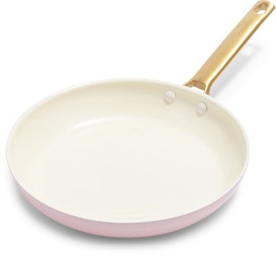 Greenpan padova pink ceramic induction frying pan 28cm - pfas-free - induction frying pan - oven safe up to 200°c - dishwasher safe - stainless steel handles - pink