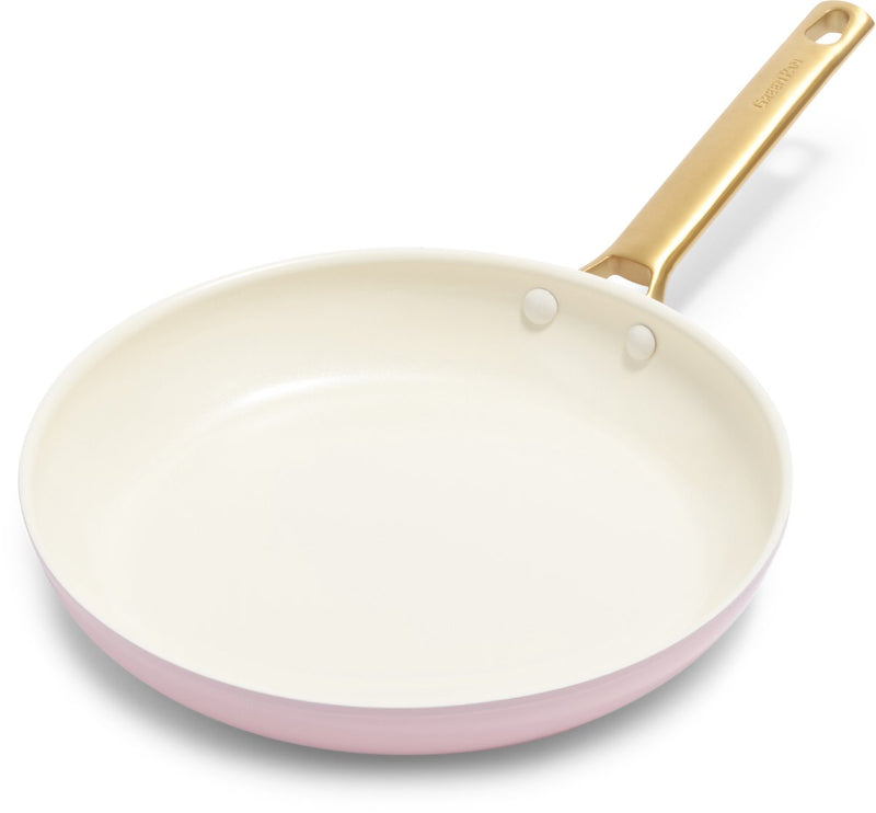 Greenpan padova padella per induzione in ceramica rosa 28 cm - senza pfas - padella per induzione - resistente al forno fino a 200°C - lavabile in lavastoviglie - manici in acciaio inox - rosa