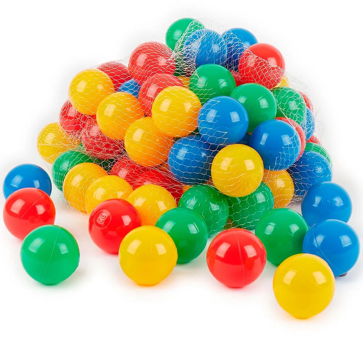 Bieco 100 palline colorate pop – set di palline da pit ball – palline da gioco per tenda da pit ball – 6 cm
