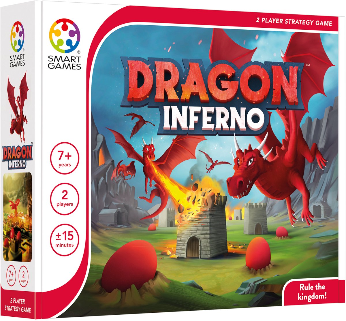 Smartgames Dragon Inferno - gioco da tavolo strategico - gioco di posa tattico per 2 giocatori - da 7 anni
