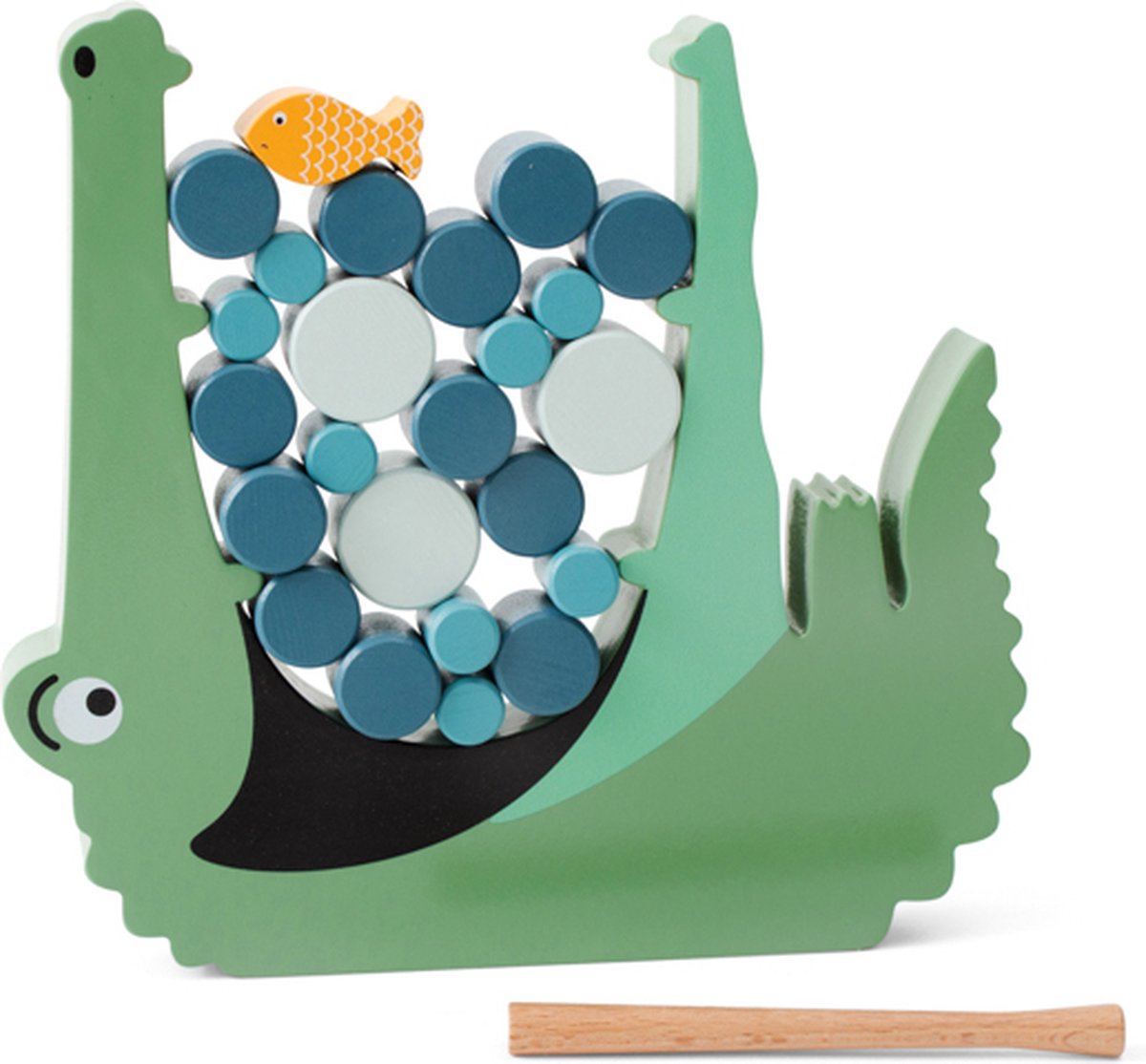 BS Toys Crocodile Equilibrio in legno e gioco stapel