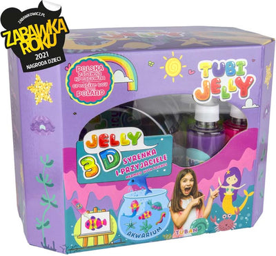 Set tubino gelatina con 8 colori e grande sirena dell'acquario