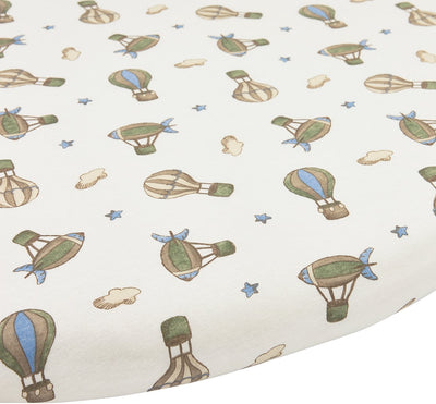 Meyco baby air balloons fitted sheet playpen mattress round - multicolour - 90 95cm