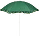 Ombrellone inclinabile con decorazioni in mica e volant - Ombrellone a bastone 238 x ø195 cm - Ombrellone da giardino o balcone - poliestere, acciaio - verde