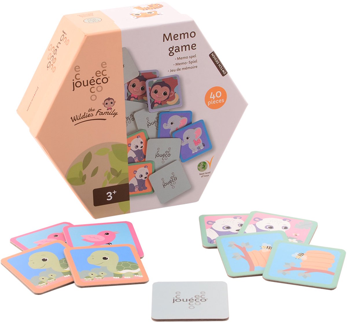 Jouéco memo the wildies family junior karton 40-delig