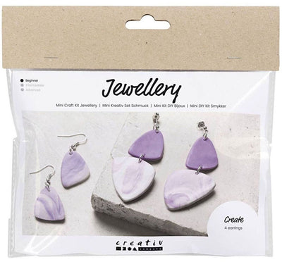 Creative Company Mini hobbyset Orecchini di gioielli viola