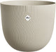 Elho sereh round 60 - macetero grande para interior y exterior - plástico 100% reciclado - ø 59 x h 50,6 cm - beige hongo