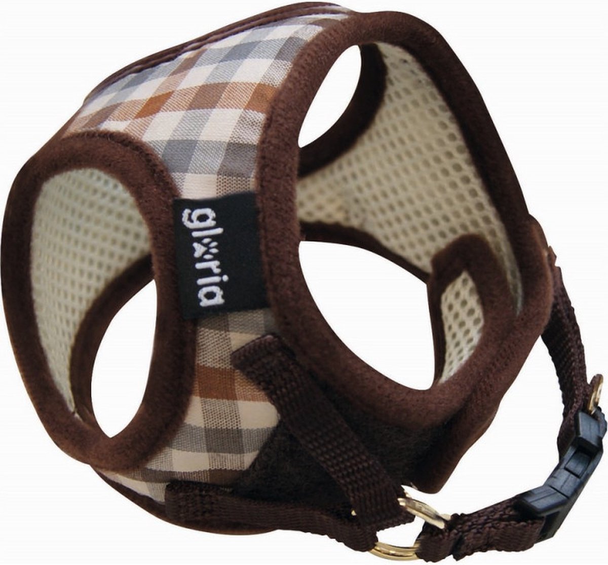 Gloria hondentuigje checked 17-22 cm maat xs