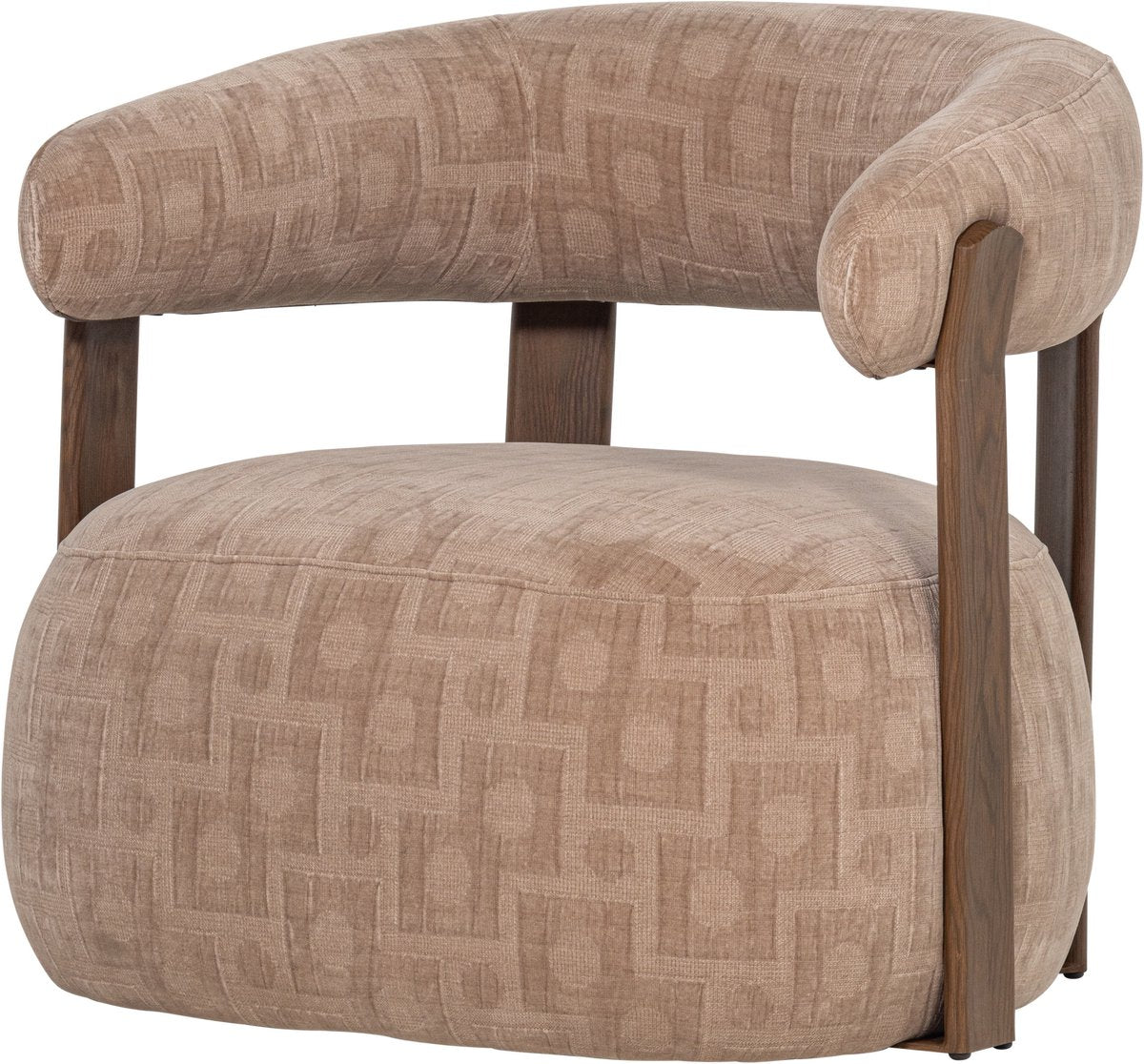 Sillón Woood foon - tela texturizada - arena - 78x82x73
