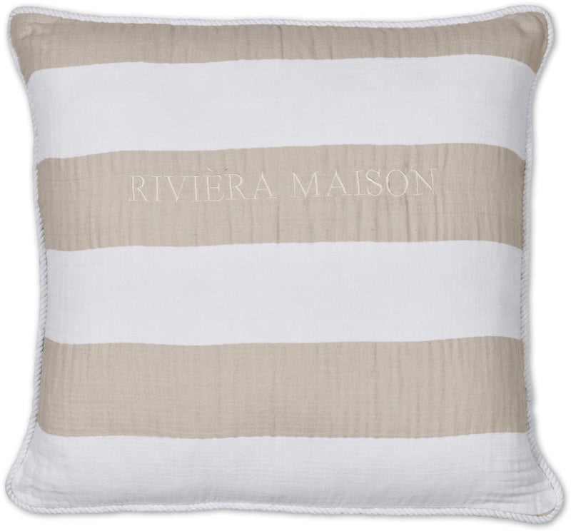 Cuscino decorativo a righe Riviera maison - 45x45 cm - sabbia