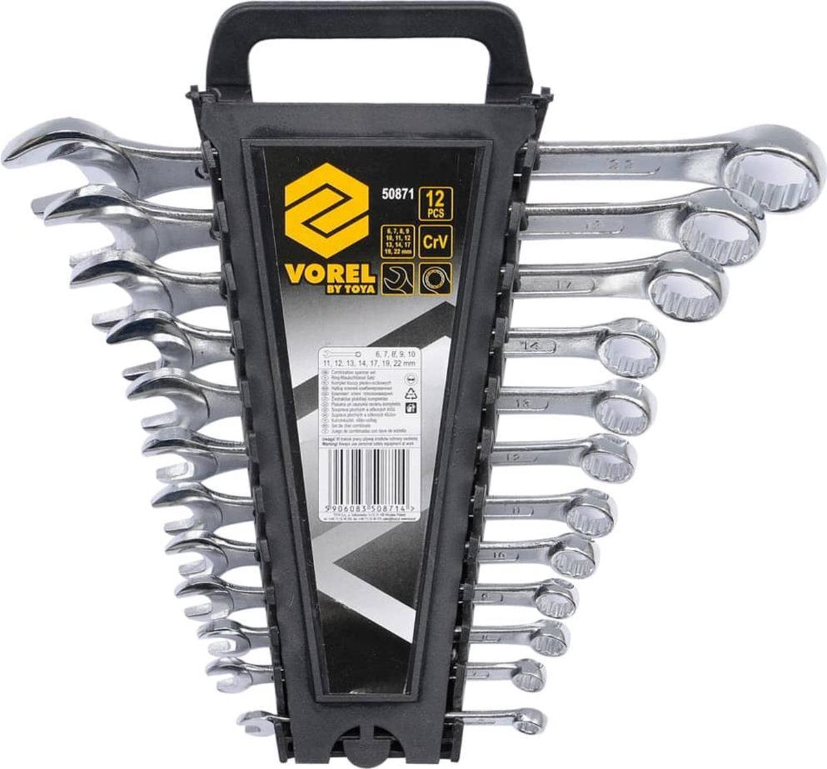 Vorel - 12 pezzi - set chiavi combinate - 6-22 - mm
