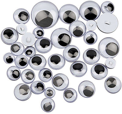 Creativ company googly eyes, sew on, to be sewn, d 8-20 mm, 250 div 1 box