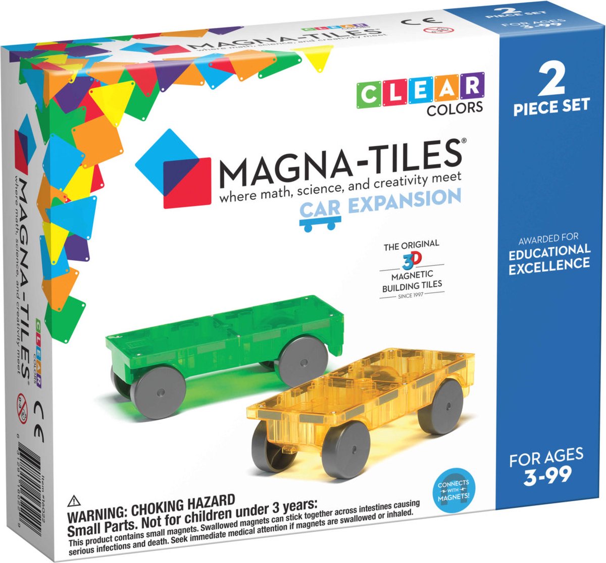 Magna-tiles | cars groen geel 2 stuks set
