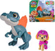 Paw Patrol - The Dino Movie - Skye Roaring Pup Pals, contiene un dinosaurio de juguete móvil de 12,7 cm Spinosaurus con sonidos activados y una figura de acción de Skye
