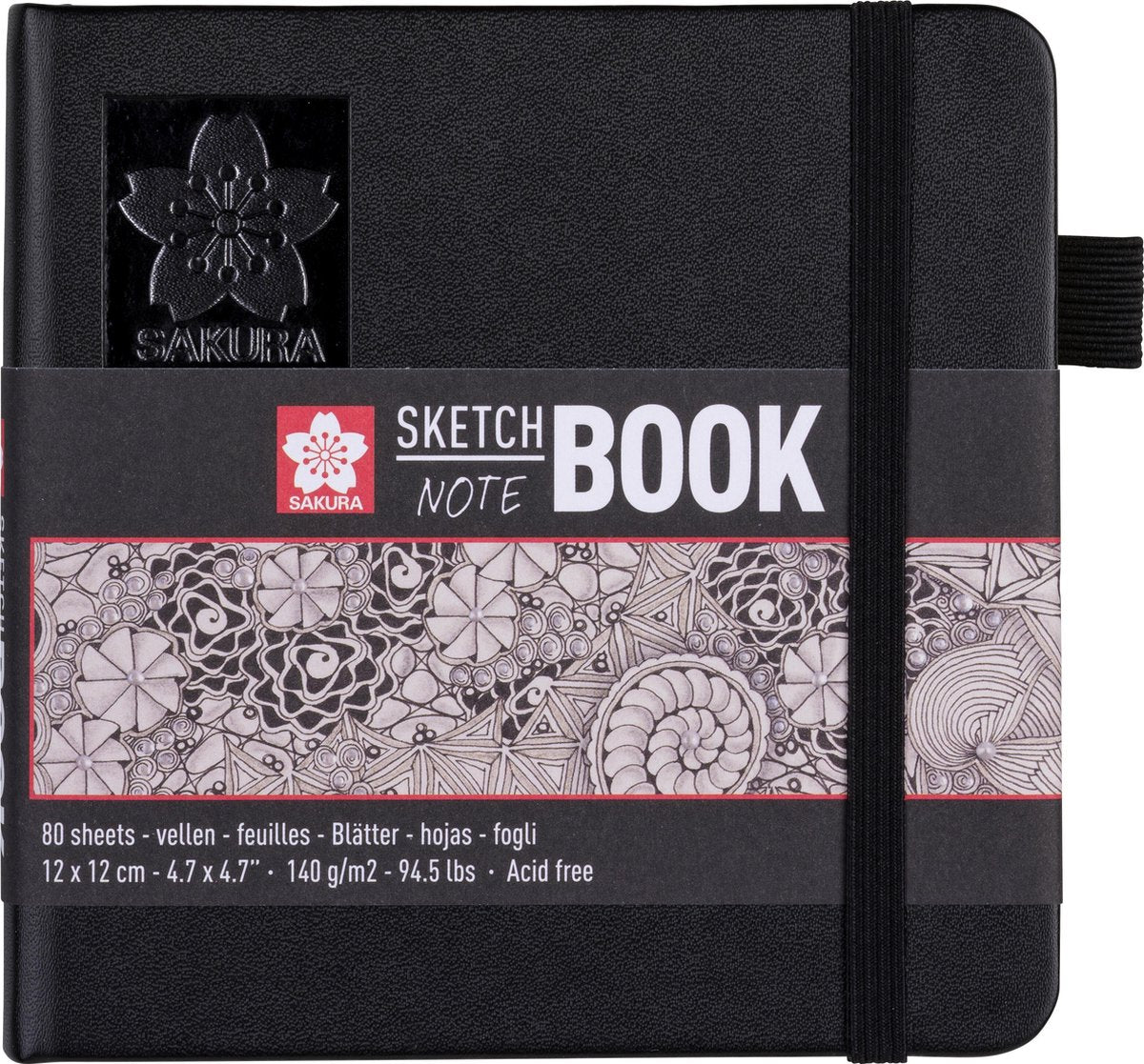 Sakura schets notitieboek 12 x 12 cm 80 pagina's crèmewit papier 140g