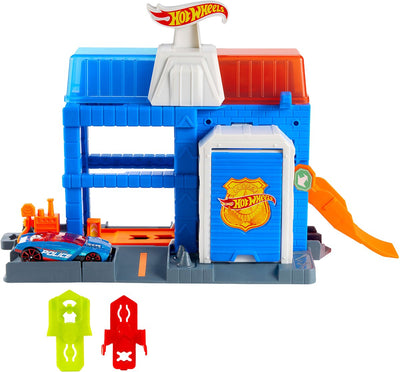 Hot Wheels City Center Police Tower Playset - con coche de policía de metal