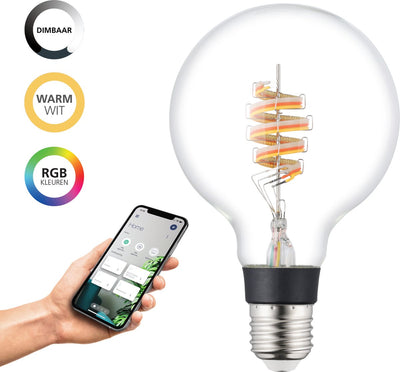 Lámpara LED inteligente Eglo connect.z - E27 - ø 9,5 cm - luz rgb regulable luz blanca cálida (3000k) - regulable - zigbee