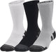 Calcetines deportivos unisex Under Armour ua performance tech 3pk crew-gris - gris mod - blanco - gris azabache