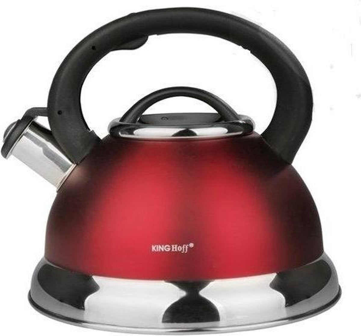 Kinghoff 3246 - hervidor con silbido - rojo - 3l