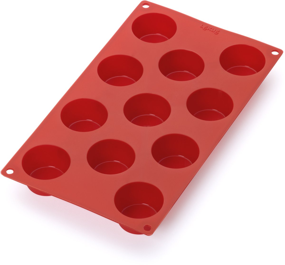 Lékué bakvorm 11 mini muffins - siliconen - red