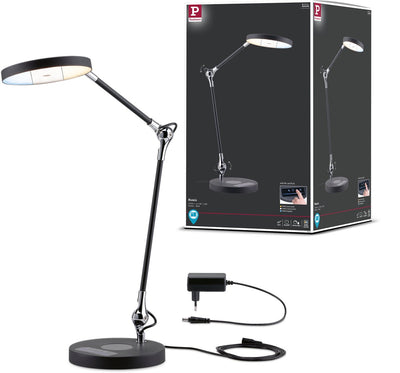 Lampada da scrivania LED Paulmann numis interruttore bianco 1000lm 11w nero