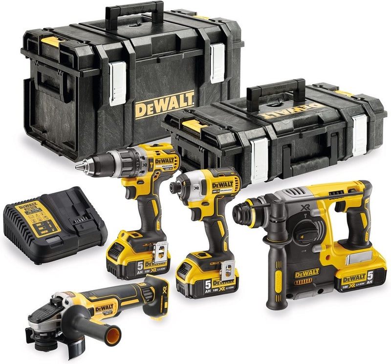 Dewalt serie 18v xr - set combinato - dcd796 + dcf887 + dch273 + dcg405 - batterie 5.0ah
