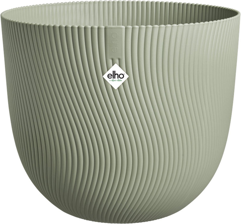 Elho sereh rond 40 - bloempot voor binnen buiten - 100% gerecycled plastic - ø 39.0 x h 33.3 cm - scandinavisch groen