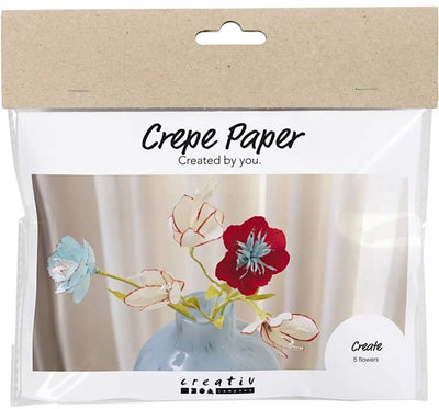 Mini set hobby di Creativ Company carta crespa, fiori di carta crespa, colori pastello, 1 scatola