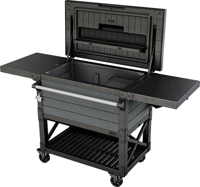 Keter unity patio cooler party table - 95.5x58.4x89.8cm - black