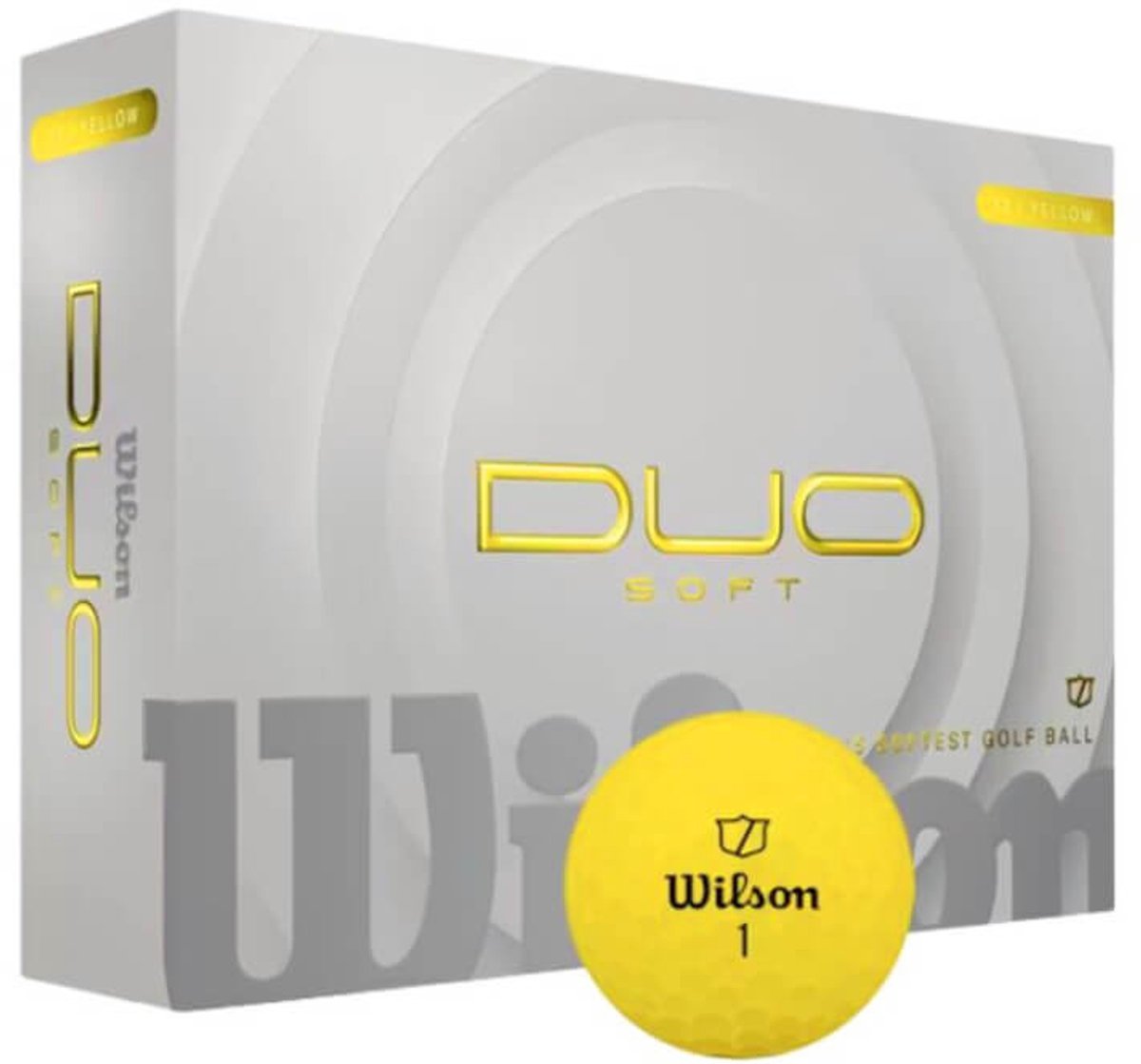 Palline da golf Wilson Duo Soft 2025 - gialle - 12 pezzi