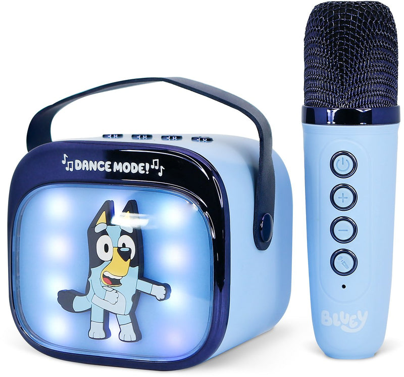 Otl technologies bluey - set karaoke per bambini - microfono e altoparlante wireless - con effetti di luce - distorsione della voce