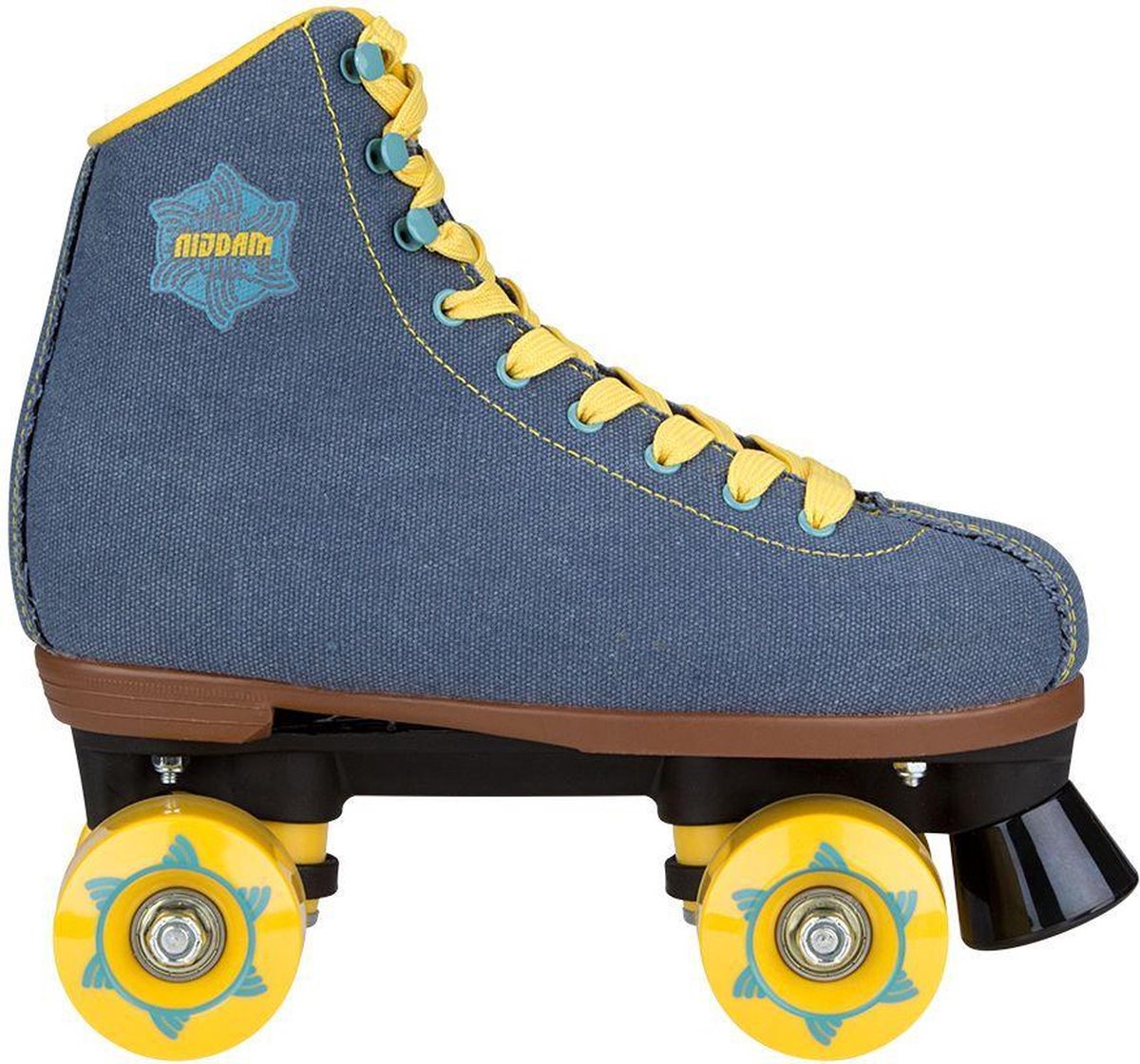 Patines retro Nijdam - denim rebel - denim azul amarillo - talla 36