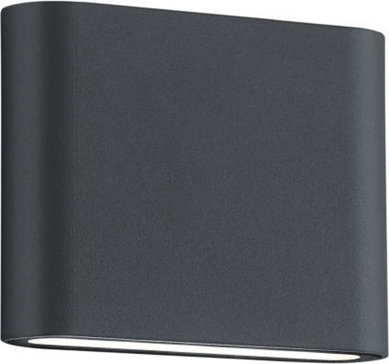 Trio thames ii - lámpara de pared - antracita - incl. 2x SMD 2,5W - iluminación arriba y abajo - montaje en pared - no regulable - iluminación exterior - IP54