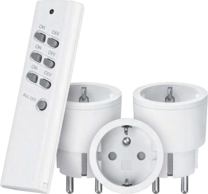 Juego de inicio Click on click off - 3 interruptores con mando a distancia - sólo apto para Bélgica