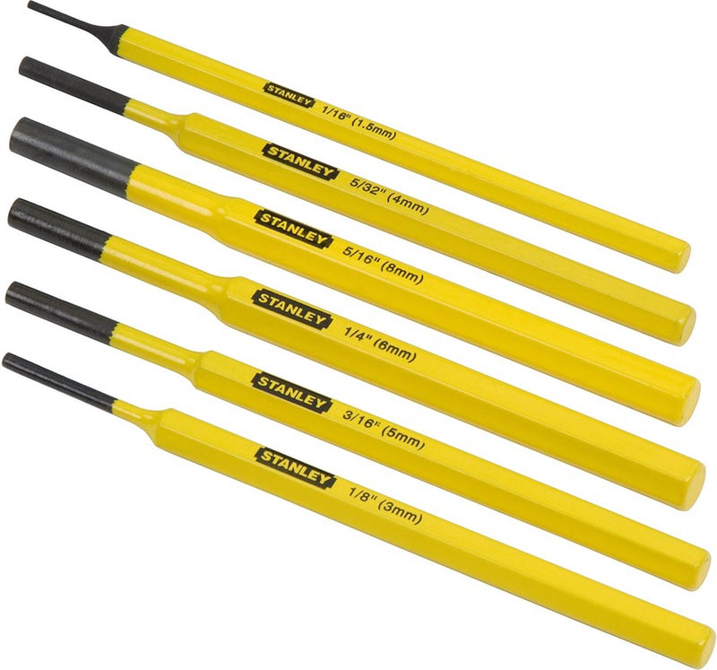 Stanley centerpunt en drevel set 6dlg. - 4-18-226