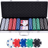Set de poker en estuche plateado - 500 fichas 11,5gr.