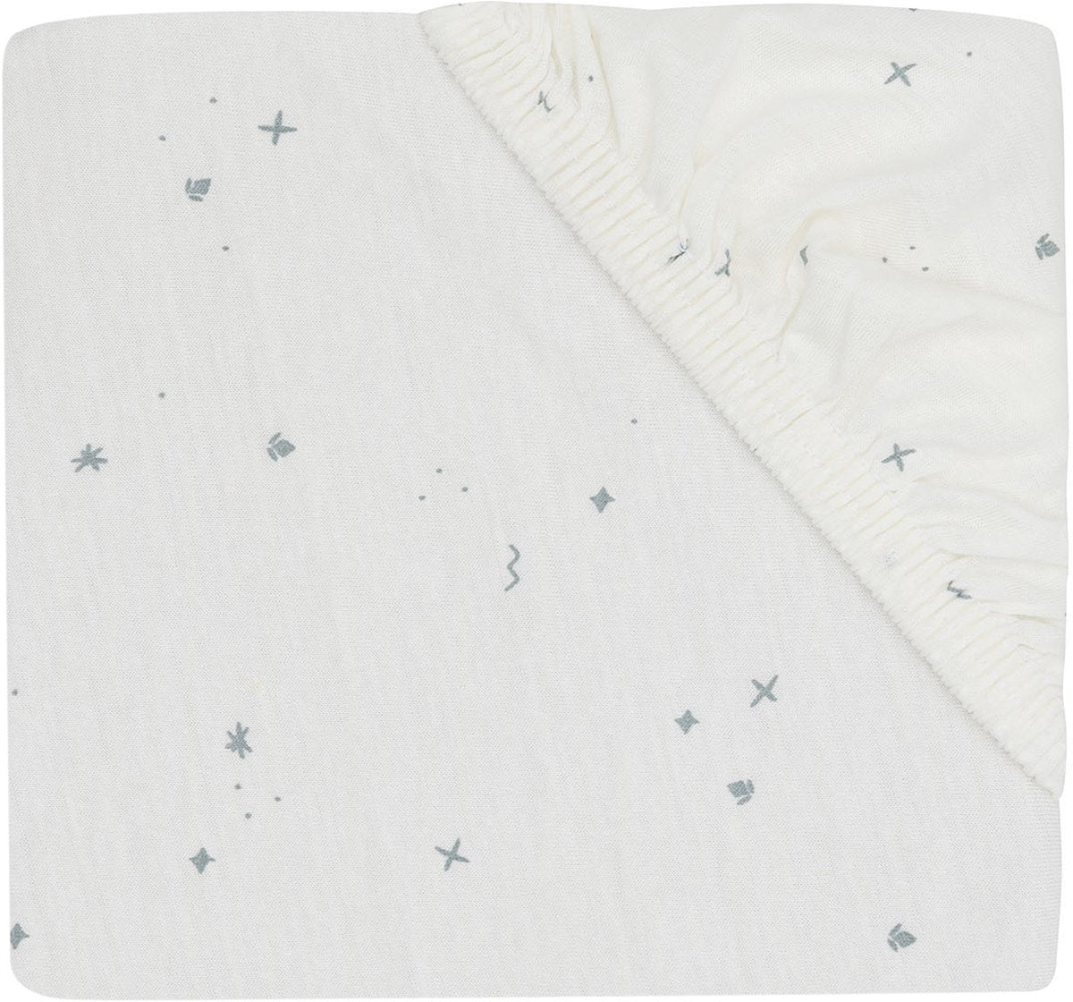 Jollein baby - sábana ajustable jersey 70 75x140 150cm - cuna - algodón suave - verde mar centelleante