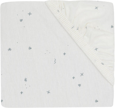 Jollein baby - lenzuolo con angoli jersey 70 75x140 150 cm - lettino per bambini - cotone morbido - verde mare scintillante