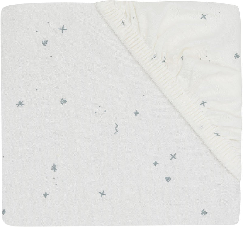 Jollein baby - sábana ajustable jersey 70 75x140 150cm - cuna - algodón suave - verde mar centelleante