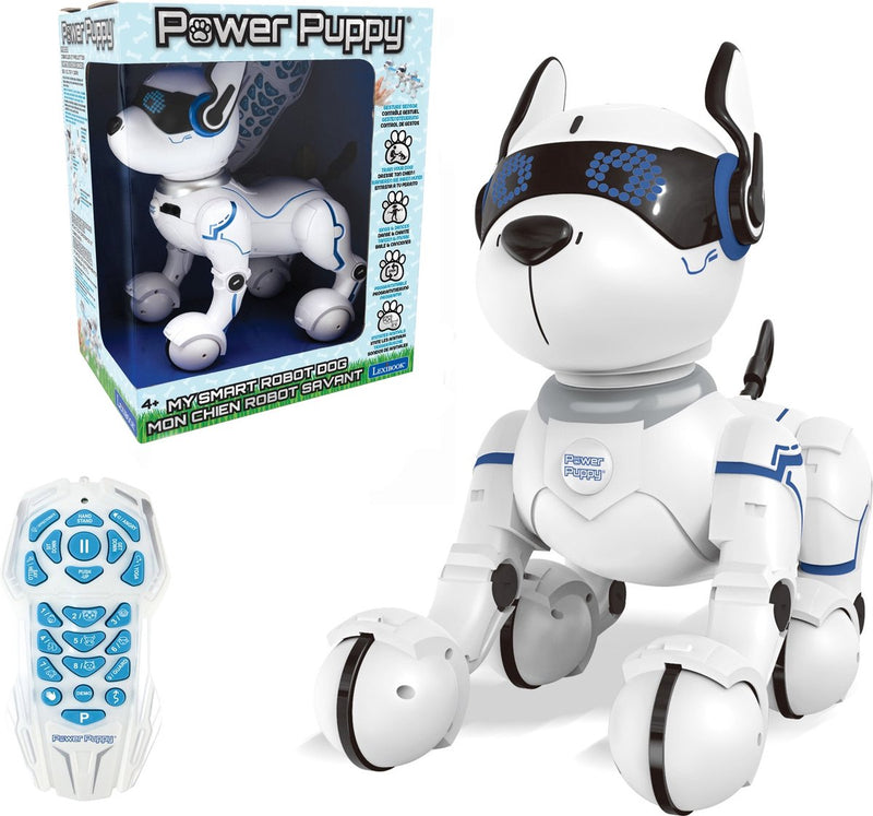 Lexibook actual cachorro: mi perro robótico inteligente con función de programación, baile, paseo, movimientos, sensores táctiles e imitación de animales, incl. control remoto