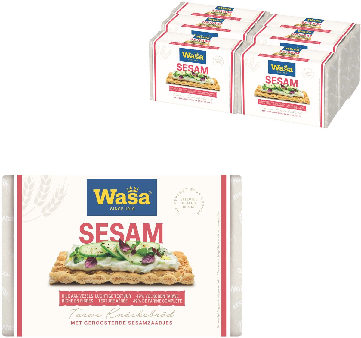 Pan crujiente de sésamo Wasa - 6 x 250g