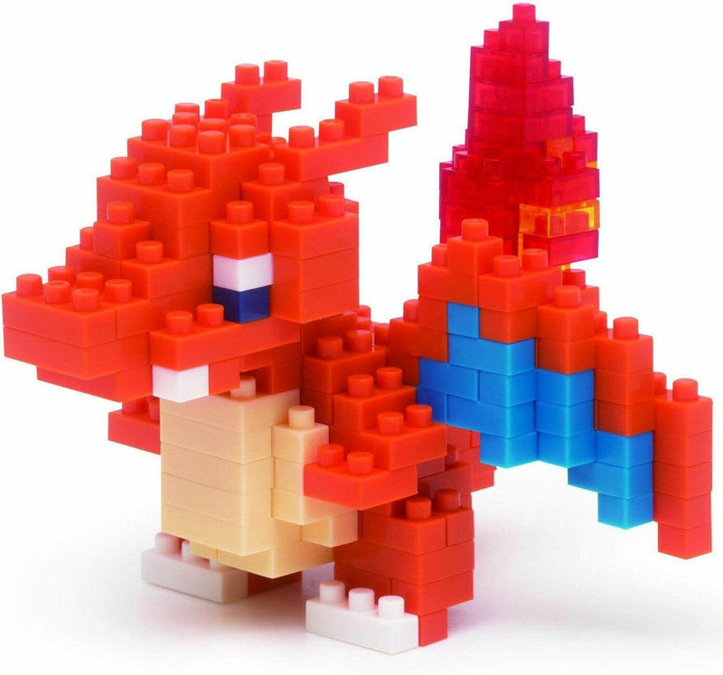 Bandai - nanoblock - charizard - pokémon - mini figura de ladrillo - juego de construcción - pixel charizard pokémon charizard figure kit de construcción - nbpm008